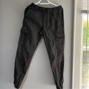 Hollister black cargo joggers size S